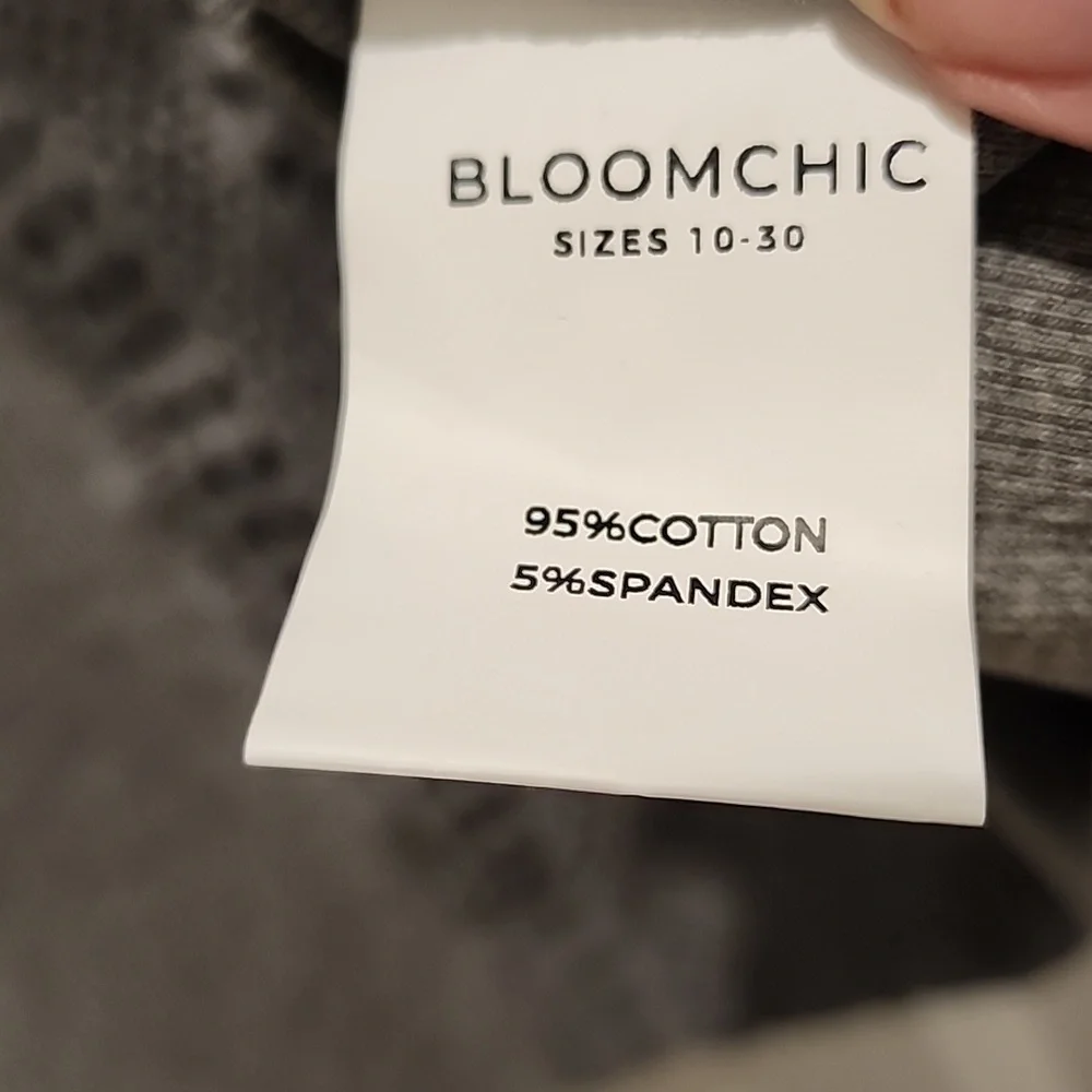 BloomChic Charcoal Tunic with Lace Accents - Picture 4 of 4